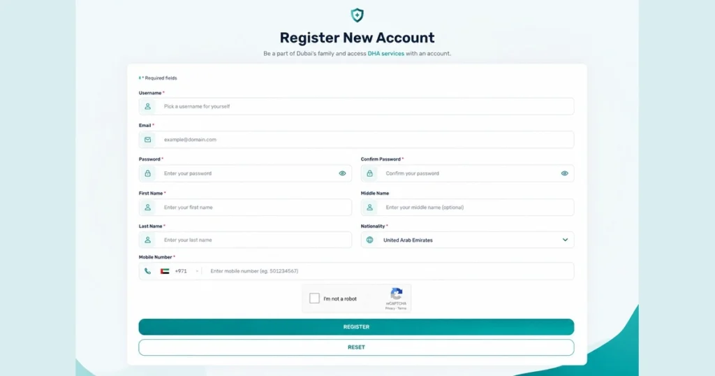 Sign up on the Sheryan Portal
