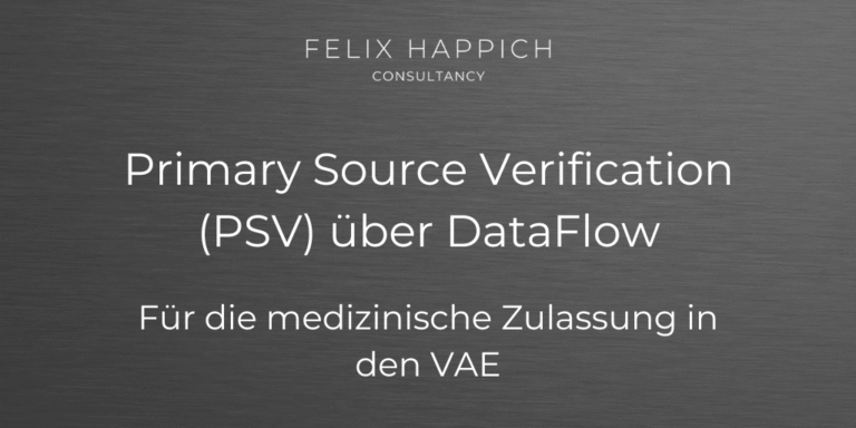 Primary Source Verification (PSV) über DataFlow für die medizinische Zulassung in den VAE