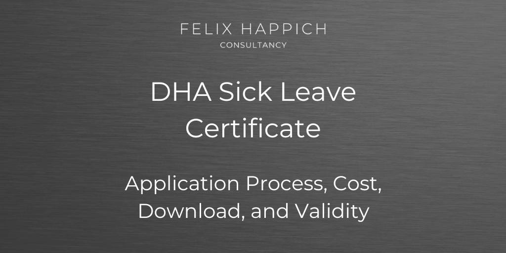 DHA Sick Leave Certificate Application Process, Cost, Download, and Validity